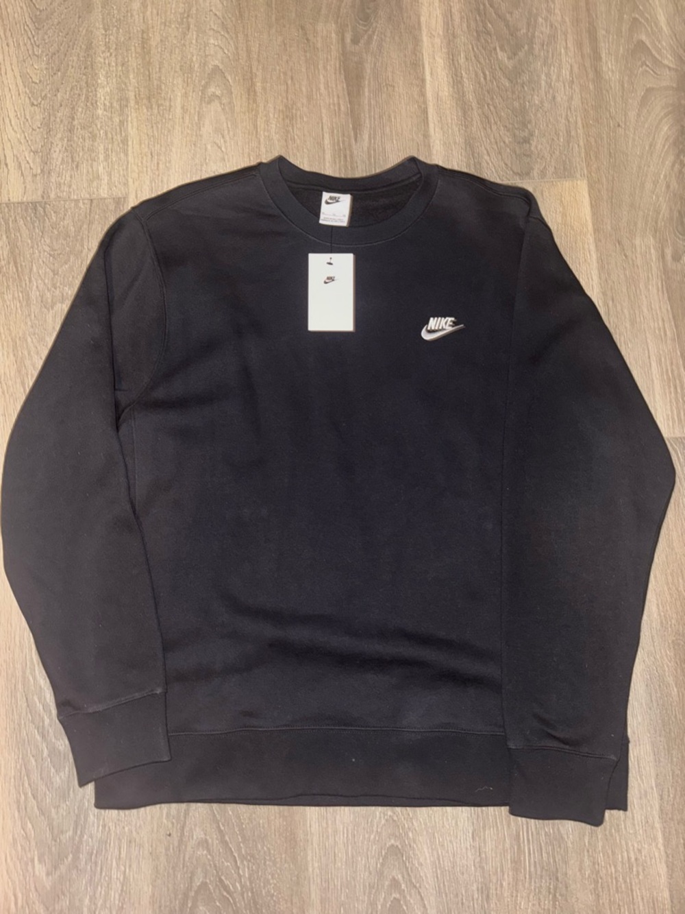 Nike Black Crewneck Sweatshirt with White Swoosh